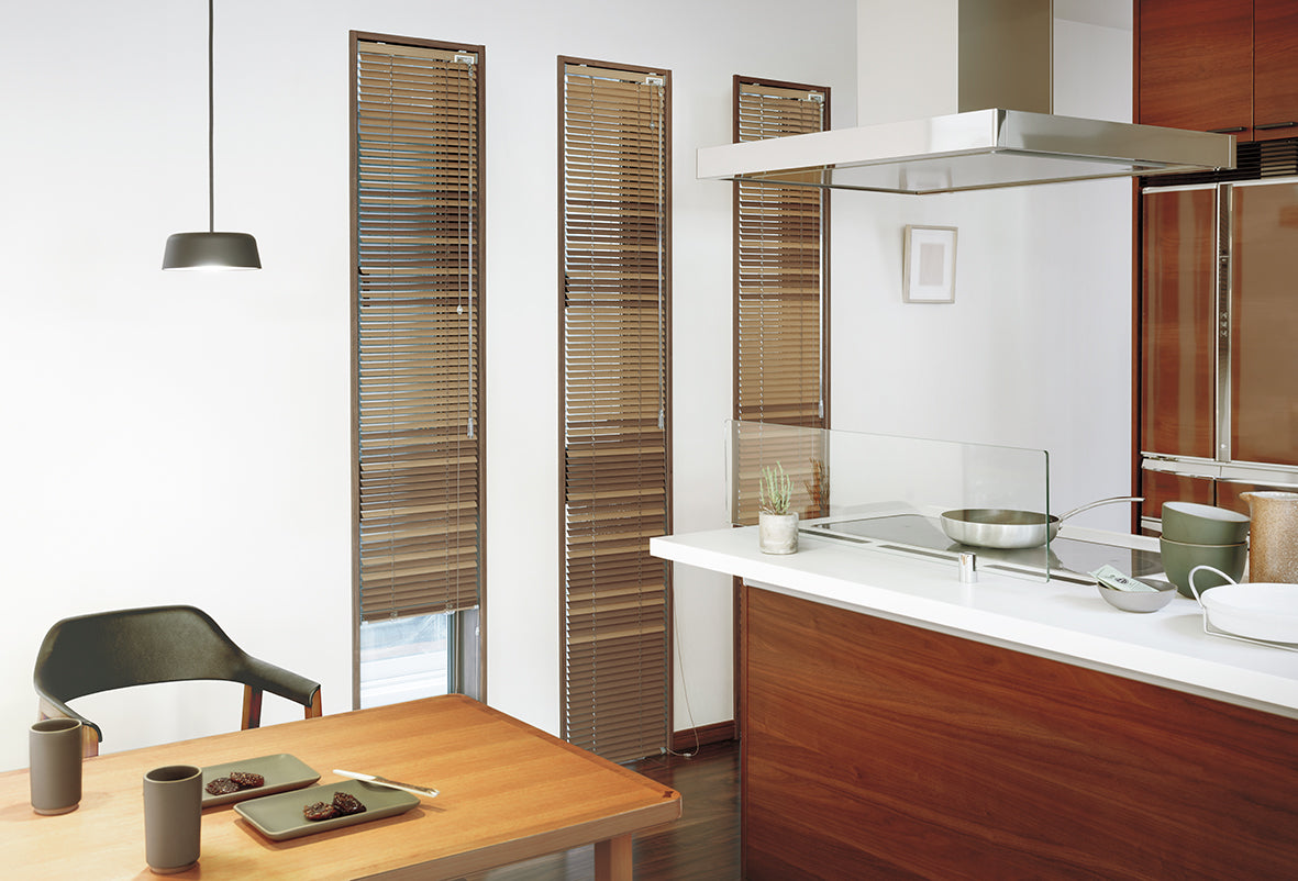 木目調カラー対応アルミブラインド